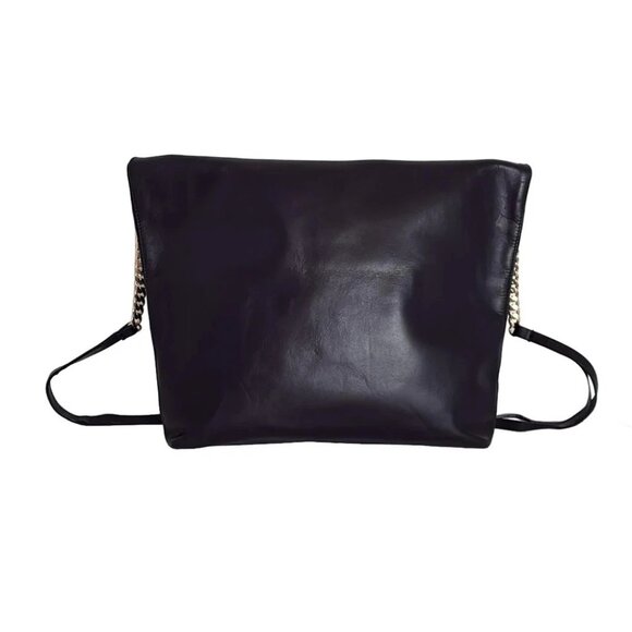 EMPORIO ARMANI - Black Leather Shoulder Bag - Picture 3 of 9